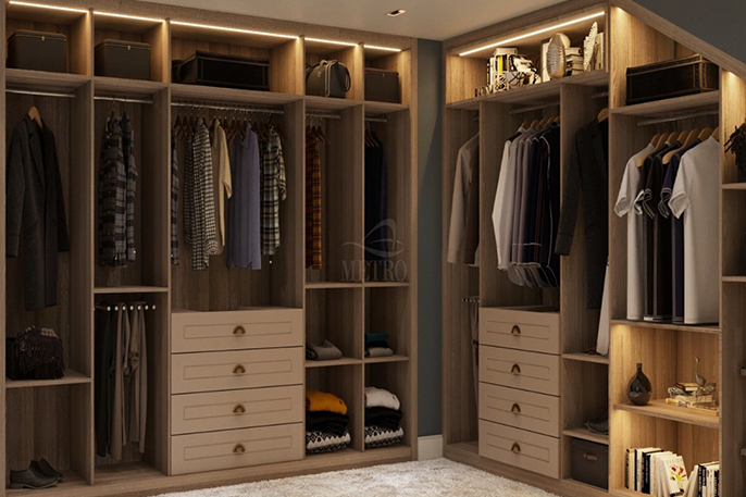 Bespoke Fitted Walk-In Wardrobes - Fes Collection